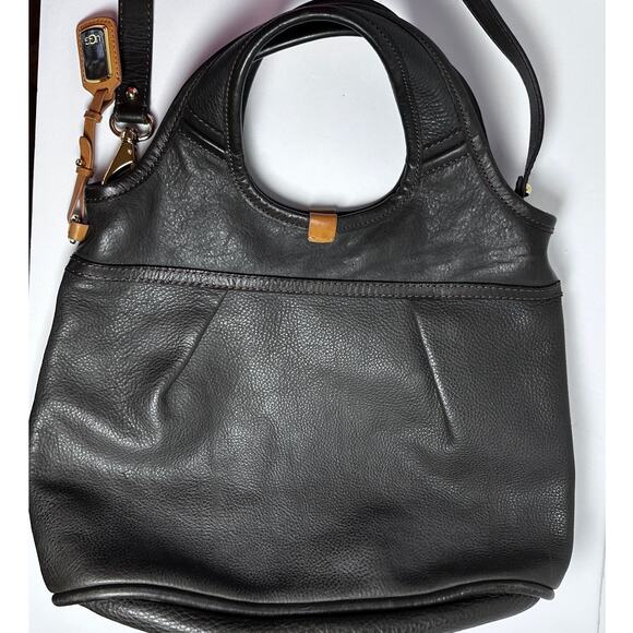 Rare UGG® Classic Hobo purse dark brown double top handles and strap - Picture 4 of 8